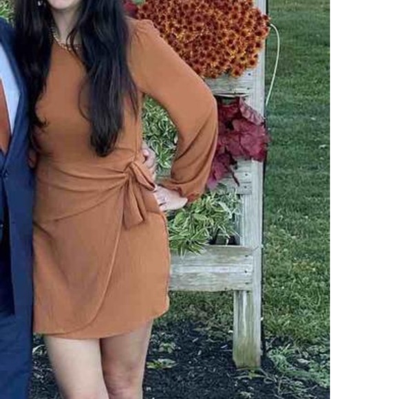 FLORET STUDIOS Long Sleeve Wrap Mini Dress - Picture 3 of 3